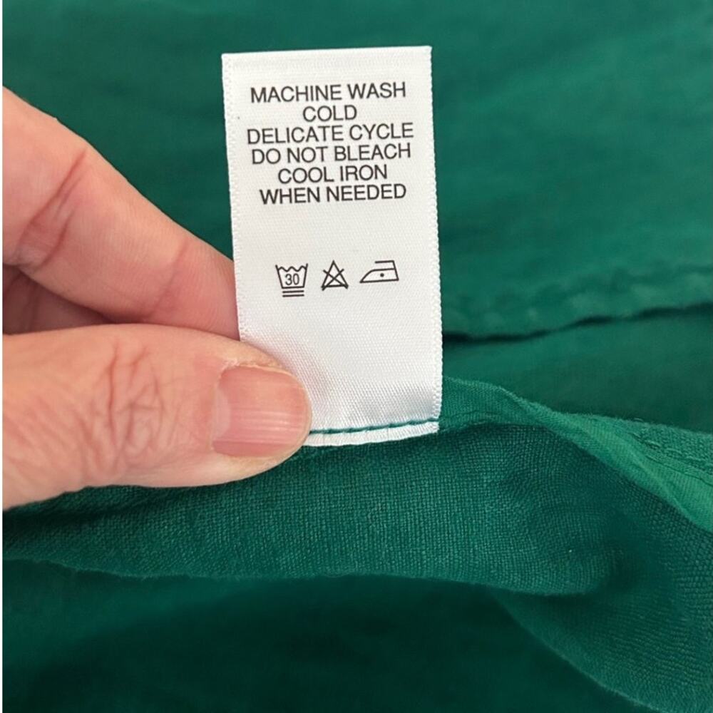 Michael Stars Linen Blazer Green XL Lightweight One Button Jacket Classic - Picture 9 of 10